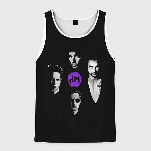 Мужская майка без рукавов Depeche mode band / 3D-Белый – фото 1
