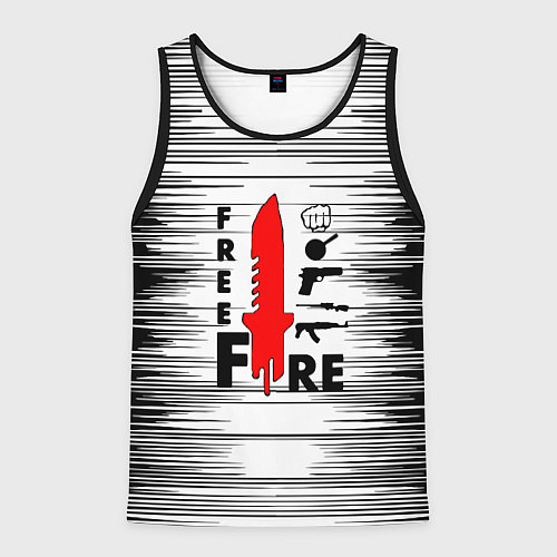Мужская майка без рукавов Free Fire Фри Фаер, / 3D-Черный – фото 1