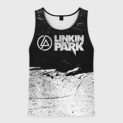 Майка-безрукавка мужская Линкин Парк Лого Рок ЧБ Linkin Park Rock, цвет: 3D-черный