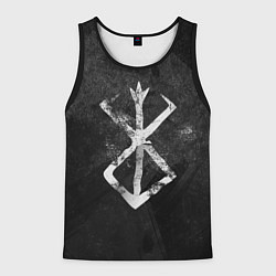 Майка-безрукавка мужская BERSERK LOGO GRUNGE, цвет: 3D-черный