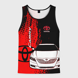 Майка-безрукавка мужская Camry Toyota glitch, цвет: 3D-черный