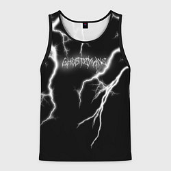 Майка-безрукавка мужская GHOSTEMANE Lightning Гостмейн Молния Надпись, цвет: 3D-черный