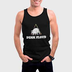 Майка-безрукавка мужская PINK FLOYD PIG, цвет: 3D-черный — фото 2