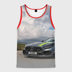 Майка-безрукавка мужская Mercedes V8 Biturbo Racing Team AMG, цвет: 3D-красный