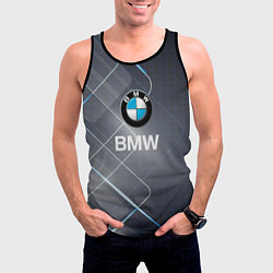 Майка-безрукавка мужская BMW Logo, цвет: 3D-черный — фото 2