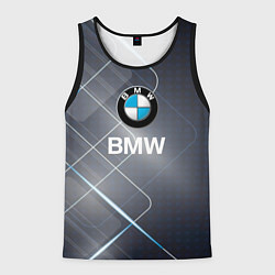 Майка-безрукавка мужская BMW Logo, цвет: 3D-черный