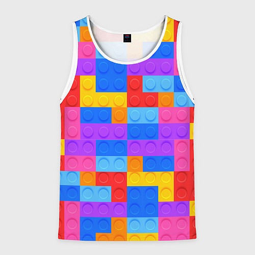 Мужская майка без рукавов Лего-го / 3D-Белый – фото 1