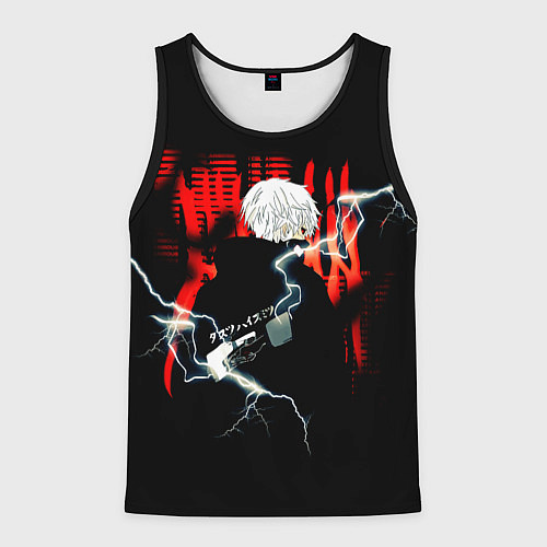 Мужская майка без рукавов Аниме Канеки Кен Токийский Гуль Tokyo Ghoul / 3D-Черный – фото 1