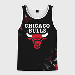 Майка-безрукавка мужская ЧИКАГО БУЛЛС БЫКИ CHICAGO BULLS, цвет: 3D-белый