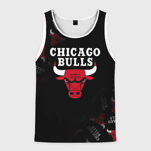 Мужская майка без рукавов ЧИКАГО БУЛЛС БЫКИ CHICAGO BULLS / 3D-Белый – фото 1