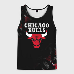 Майка-безрукавка мужская ЧИКАГО БУЛЛС БЫКИ CHICAGO BULLS, цвет: 3D-черный