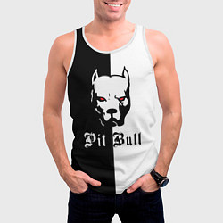 Майка-безрукавка мужская Pit Bull боец, цвет: 3D-белый — фото 2