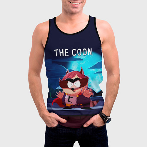Мужская майка без рукавов The Coon - Енот Южный Парк / 3D-Черный – фото 3