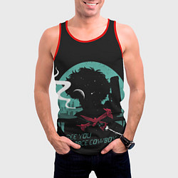 Майка-безрукавка мужская Ковбой Бибоп, цвет: 3D-красный — фото 2