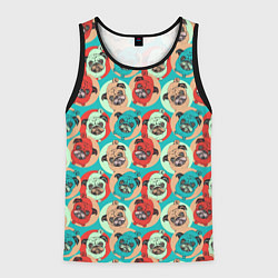 Мужская майка без рукавов Прикольные Мопсы