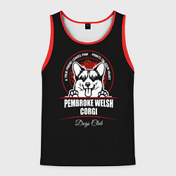 Майка-безрукавка мужская Вельш-Корги Пемброк Corgi, цвет: 3D-красный