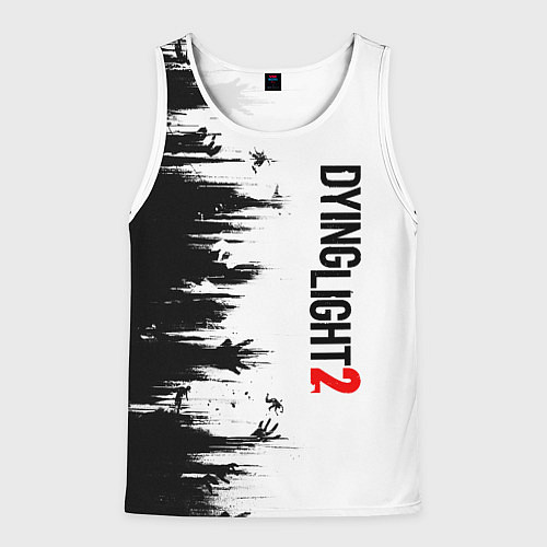Мужская майка без рукавов DYING LIGHT 2 GOOD NIGHT AND GOOD LUCK / 3D-Белый – фото 1