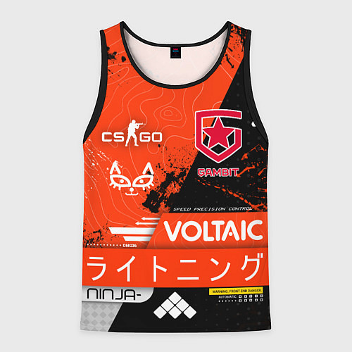Мужская майка без рукавов GAMBIT cs:go Blood Sport / 3D-Черный – фото 1