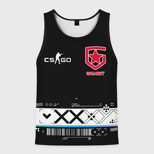 Мужская майка без рукавов GAMBIT CS:GO Printstream / 3D-Черный – фото 1