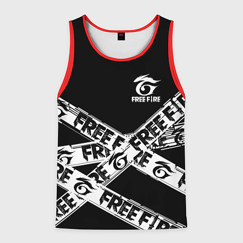 Мужская майка без рукавов GARENA FREE FIRE OFF CYBER LINE STYLE / 3D-Красный – фото 1