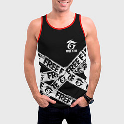 Майка-безрукавка мужская GARENA FREE FIRE OFF CYBER LINE STYLE, цвет: 3D-красный — фото 2