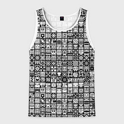 Мужская майка без рукавов Geometry Dash: BW Pattern