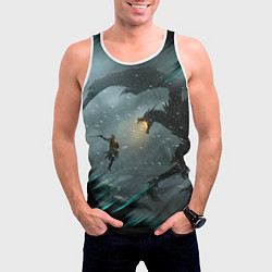 Майка-безрукавка мужская TES FUS RO DAH DRAGON, цвет: 3D-белый — фото 2