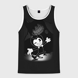 Майка-безрукавка мужская BENDY - БЕНДИ ИГРА, цвет: 3D-белый