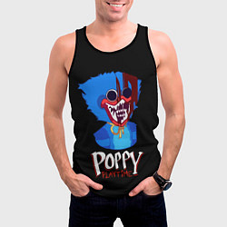 Майка-безрукавка мужская Poppy Playtime: Huggy Wuggy, цвет: 3D-черный — фото 2