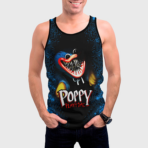 Мужская майка без рукавов Poppy Playtime / 3D-Черный – фото 3