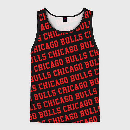 Мужская майка без рукавов Чикаго Буллз, Chicago Bulls / 3D-Черный – фото 1