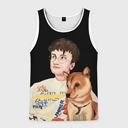Мужская майка без рукавов Бульвар Депо с пёсиком