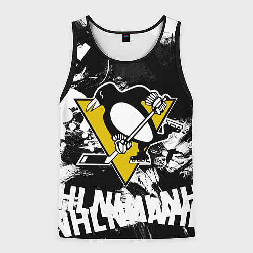 Мужская майка без рукавов Питтсбург Пингвинз Pittsburgh Penguins / 3D-Черный – фото 1
