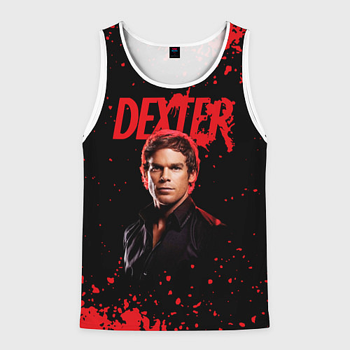 Мужская майка без рукавов Dexter Декстер / 3D-Белый – фото 1