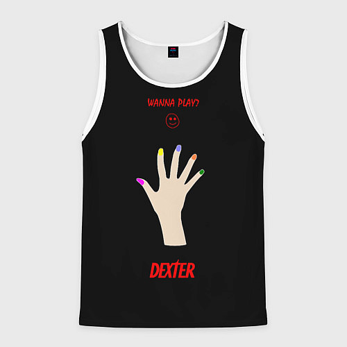 Мужская майка без рукавов Рука ледяного убийцы / 3D-Белый – фото 1