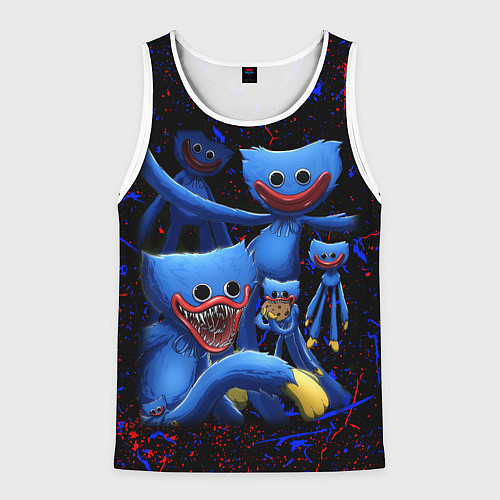 Мужская майка без рукавов Huggy Wuggy: Players / 3D-Белый – фото 1