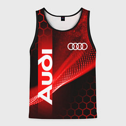 Мужская майка без рукавов AUDI АУДИ SPORT СПОРТ RED AND BLACK