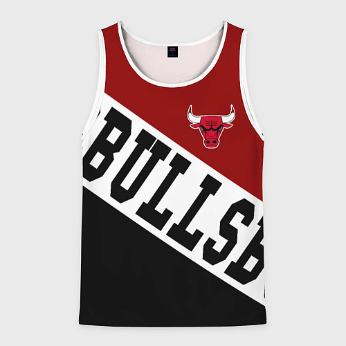 Мужская майка без рукавов Чикаго Буллз, Chicago Bulls, SPORT / 3D-Белый – фото 1