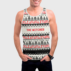 Майка-безрукавка мужская Свитер The Witcher, цвет: 3D-белый — фото 2