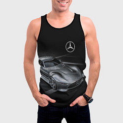 Майка-безрукавка мужская Mercedes-Benz motorsport black, цвет: 3D-черный — фото 2