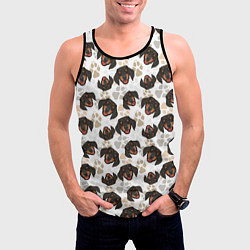 Майка-безрукавка мужская Такса Dachshund Dog, цвет: 3D-черный — фото 2