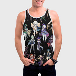 Майка-безрукавка мужская GENSHIN IMPACT ПЕРСОНАЖИ ИГРЫ HEROES, цвет: 3D-белый — фото 2