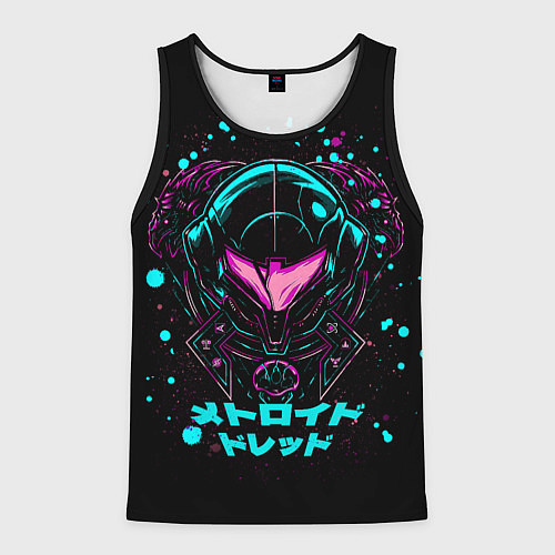 Мужская майка без рукавов Metroid Dread Метроид / 3D-Черный – фото 1