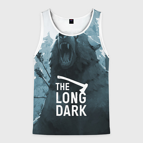 Мужская майка без рукавов The Long Dark медведь / 3D-Белый – фото 1