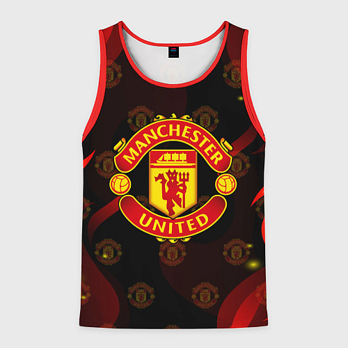 Мужская майка без рукавов MANCHESTER UNITED FIRE STYLE SPORT ПЛАМЯ / 3D-Красный – фото 1