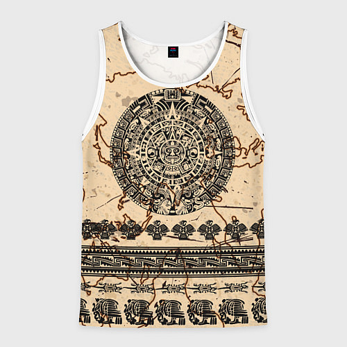 Мужская майка без рукавов AztecsАцтеки / 3D-Белый – фото 1
