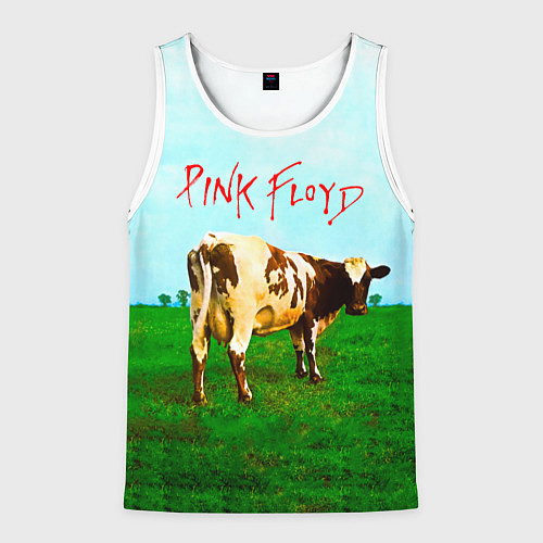 Мужская майка без рукавов Atom Heart Mother - Pink Floyd / 3D-Белый – фото 1