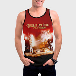 Майка-безрукавка мужская Queen on Fire - Live at the Bowl, цвет: 3D-черный — фото 2