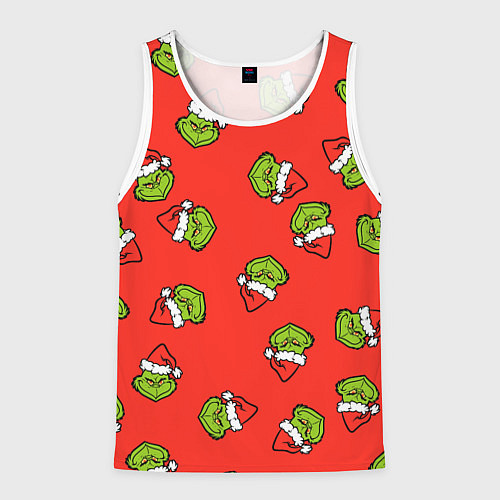 Мужская майка без рукавов Гринч Похититель Рождества / 3D-Белый – фото 1