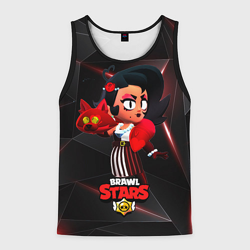 Мужская майка без рукавов LOLA BRAWL STARS redblack / 3D-Черный – фото 1